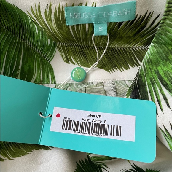 NWT Melissa Odabash Elsa Palm White Crepe Belted Maxi Skirt Size Small - Picture 11 of 12